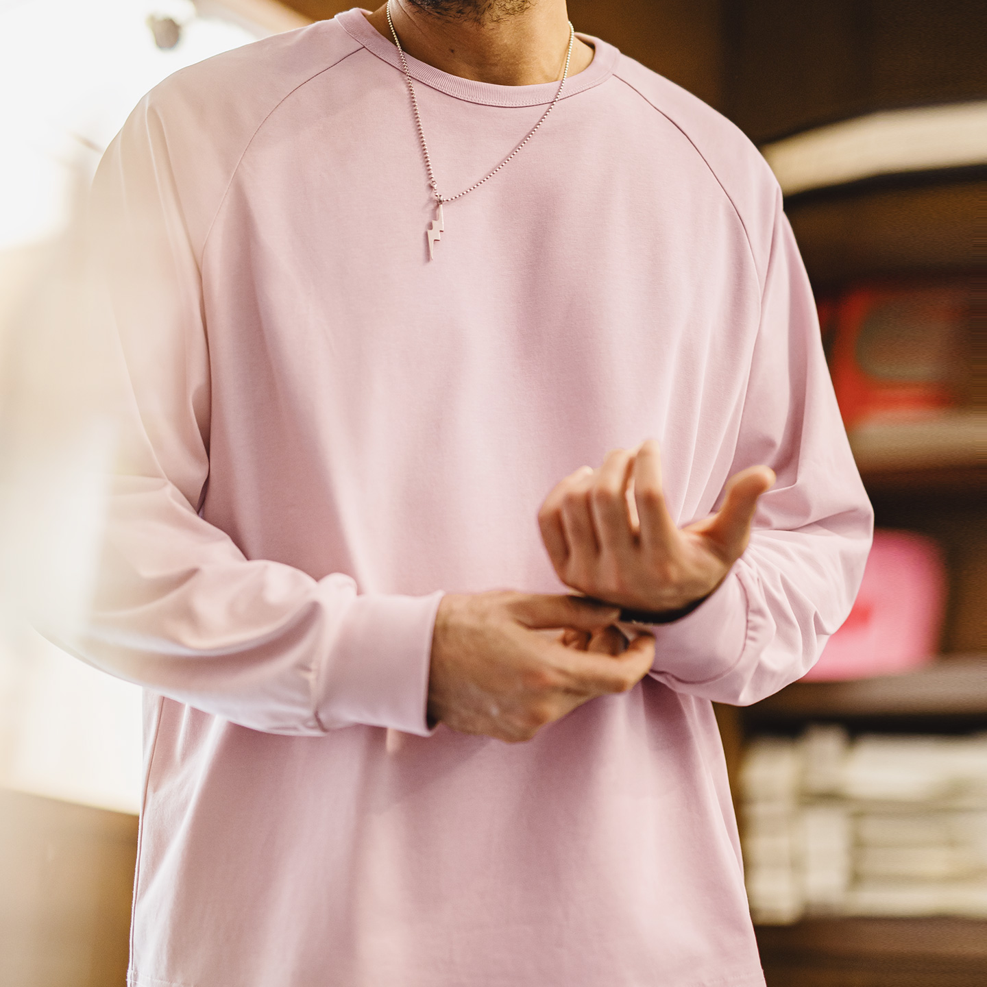 قميص رجالي أبيض بأكمام طويلة م - مراجعة Undershirt Crew Neck وسعره